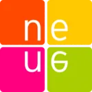 Das Logo der Neuefeind GmbH. EIn Quadrat aus vier kleinen Quadraten in rot, gelb, magenta und grün.